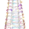 Mica Decorations decoratieboom kegel iriserend met verlichting D 12 H 40 cm