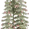 Mica Decorations decoratieboom besneeuwd bes beige D 9 H 26 cm