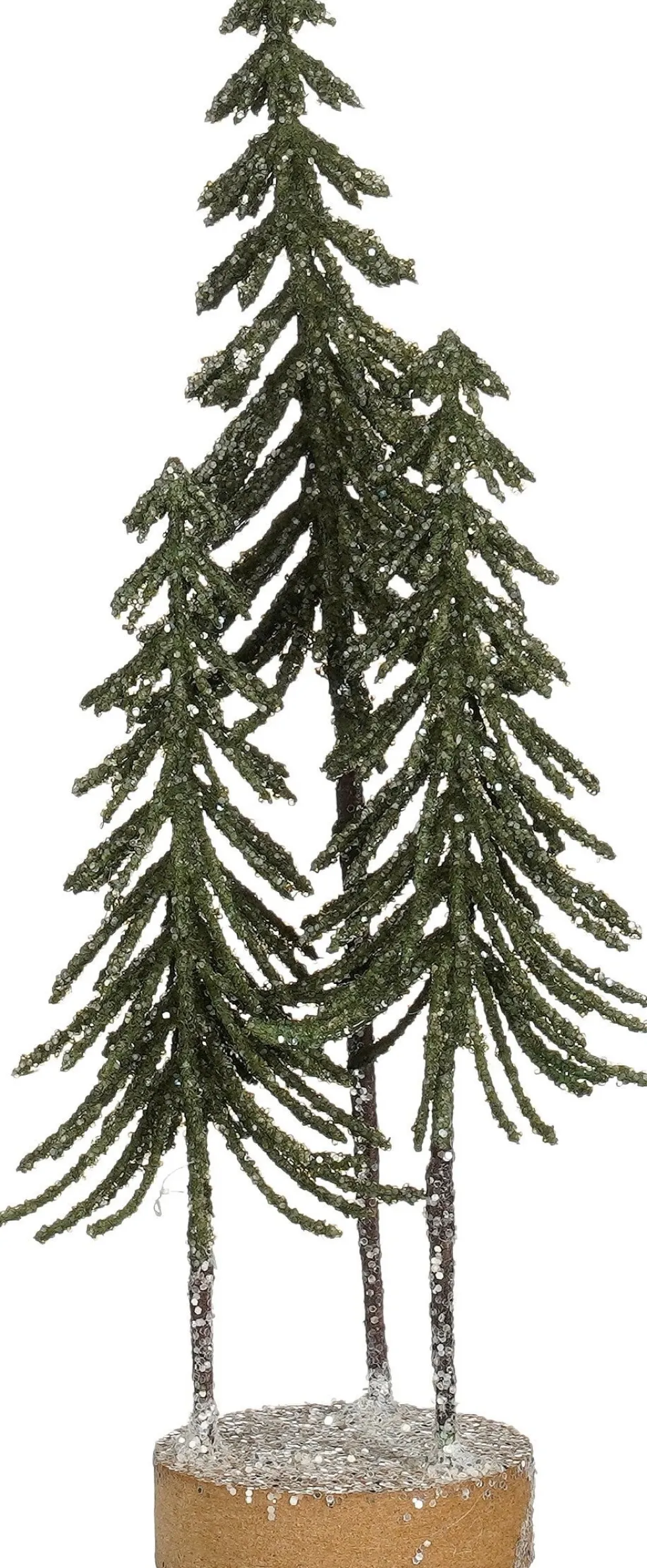 Mica Decorations decoratieboom glitter groen D 9 H 26 cm
