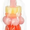 Mica Decorations dinerkaars roze / oranje / geel 8 uur D 7 H 26 cm
