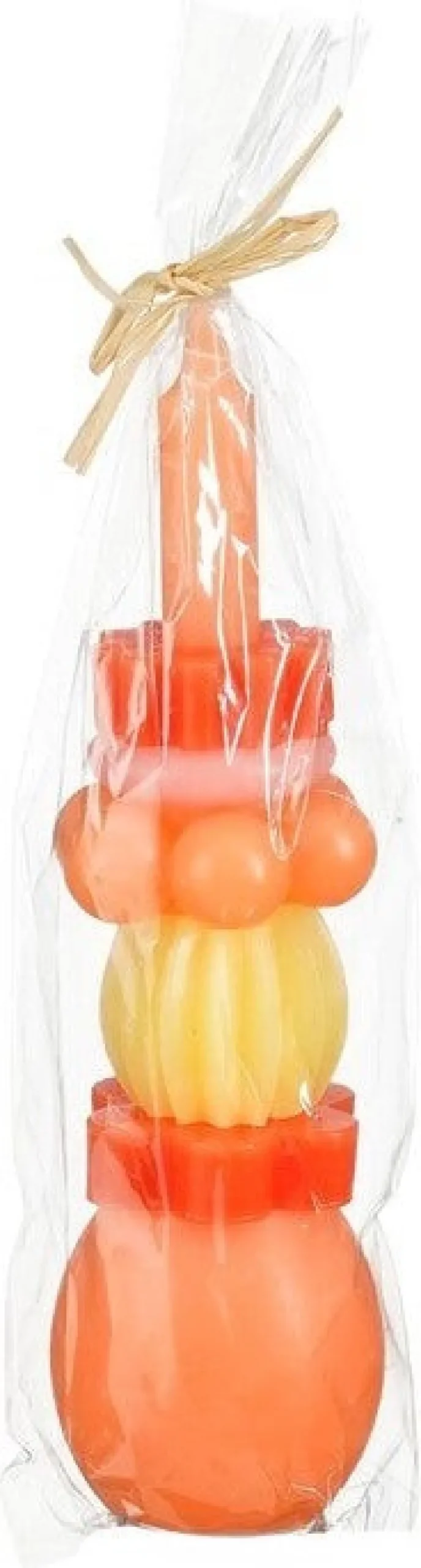 Mica Decorations dinerkaars oranje / geel 8 uur D 7 H 26 cm
