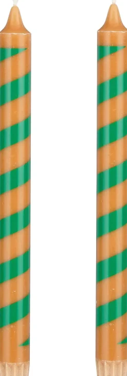 Mica Decorations dinerkaars bruin / groen 8 uur 2 stuks