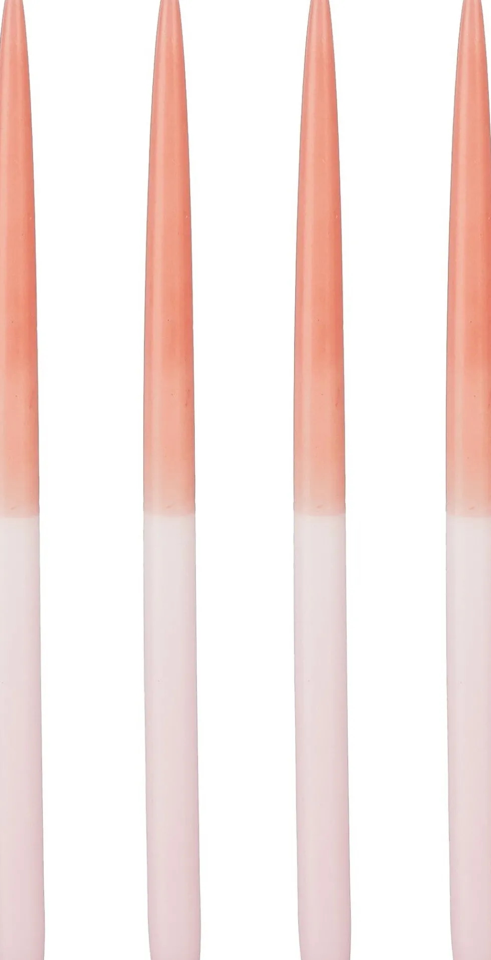Mica Decorations dinerkaars Dip-dye roze 8 uur D 1,4 H 28 cm 4 stuks