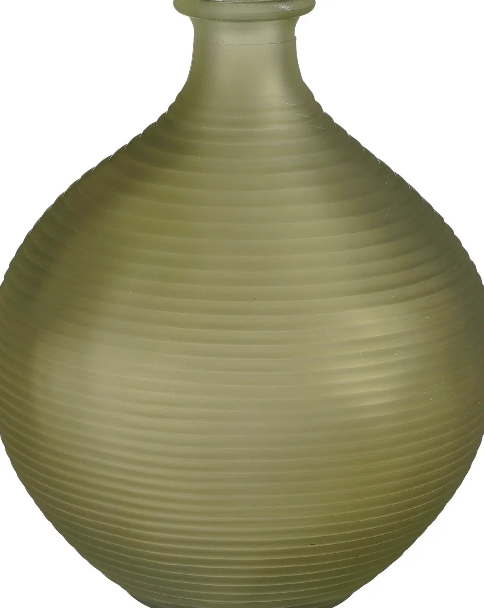 Mica Decorations fles Alaski groen 17 x 17 x 19,5 cm