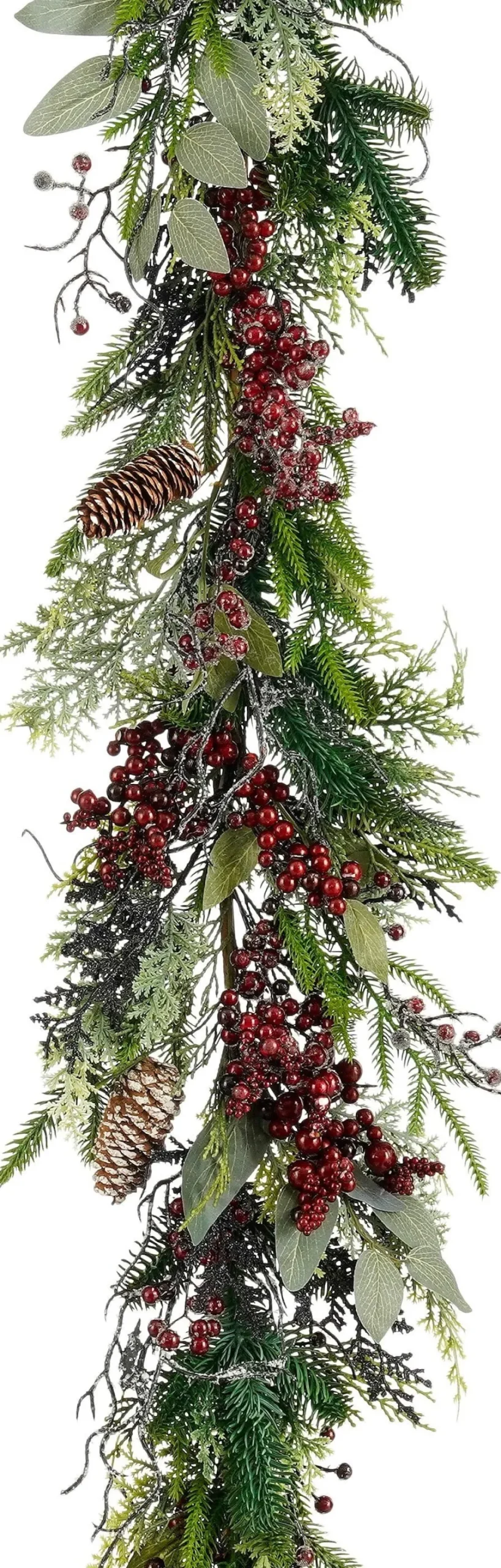 Mica Decorations guirlande Cara met decoratie bordeaux 180 cm