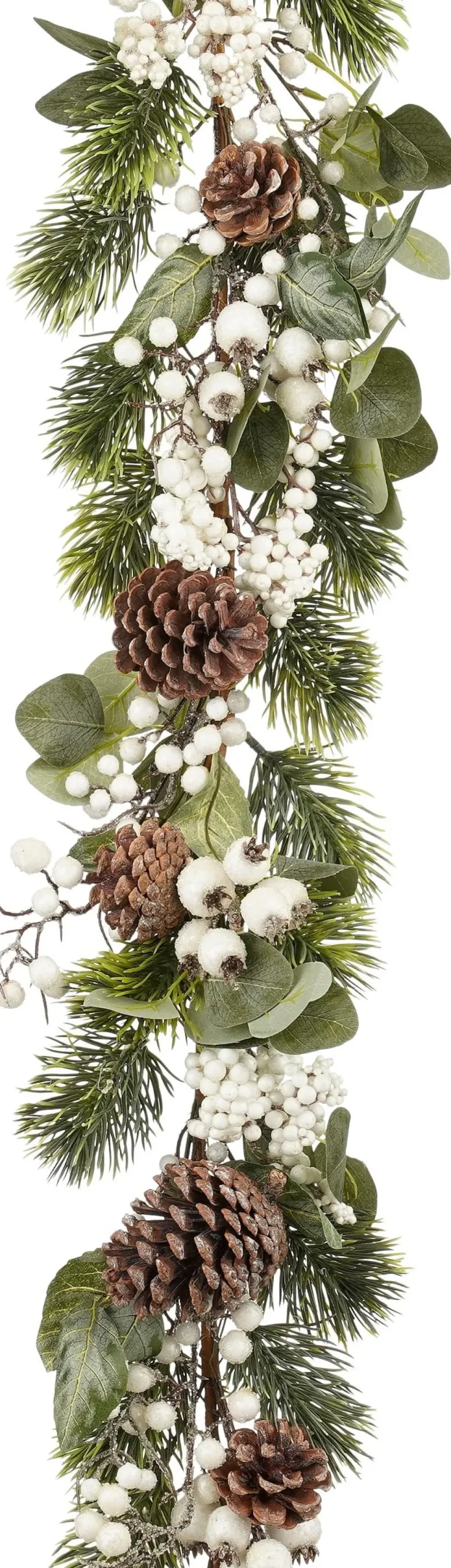 Mica Decorations guirlande Finley bessen wit 180 cm
