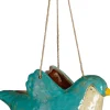 Mica Decorations hangpot Bella vogel blauw 22,5 x 13,5 x 13,5 cm