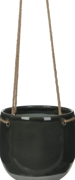 Mica Decorations hangpot Resa groen D 18,5 H 17 cm