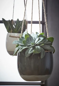 Mica Decorations hangpot Resa groen D 18,5 H 17 cm