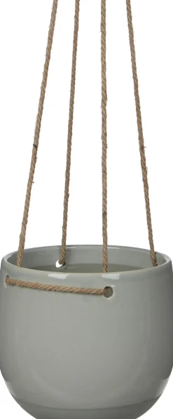 Mica Decorations hangpot Resa D 18,5 H 17 lichtgrijs