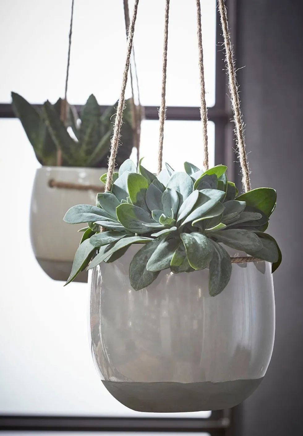 Mica Decorations hangpot Resa D 16,5 H 13,5 lichtgrijs