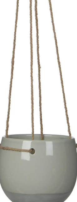 Mica Decorations hangpot Resa D 16,5 H 13,5 lichtgrijs