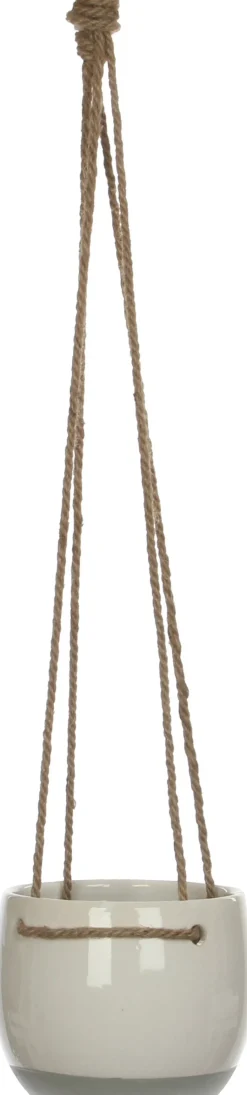 Mica Decorations hangpot Resa D 13,5 H 11,5 wit