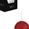 Mica Decorations kerstbal Onbreekbaar rood D 10 cm