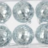 Mica Decorations kerstbal Spiegel zilver D 6cm 6 stuks