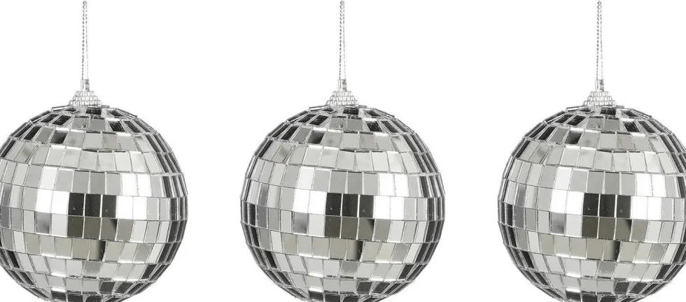 Mica Decorations kerstbal Spiegel zilver D 8 cm