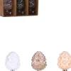 Mica Decorations kerstclip vaas dennenappel D 4,5 H 6,5 cm 3 stuks
