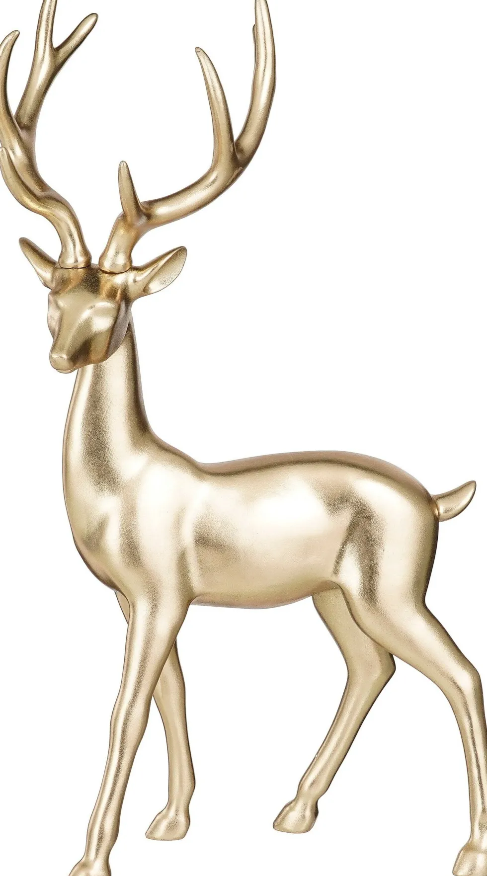 Mica Decorations kerstfiguur hert goud 37 x 27 x 62 cm