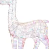 Mica Decorations kerstfiguur hert iriserend met verlichting 60 x 16 x 107 cm