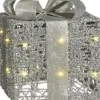 Mica Decorations kerstfiguur cadeau zilver 20 x 20 x 24 cm