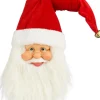 Mica Decorations kersthanger kerstman hoofd rood / wit 20 x 10 x 65 cm