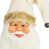 Mica Decorations kersthanger kerstman hoofd crème / wit 20 x 10 x 65 cm