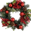 Mica Decorations kerstkrans Cara bessen rood D 40 H 11 cm