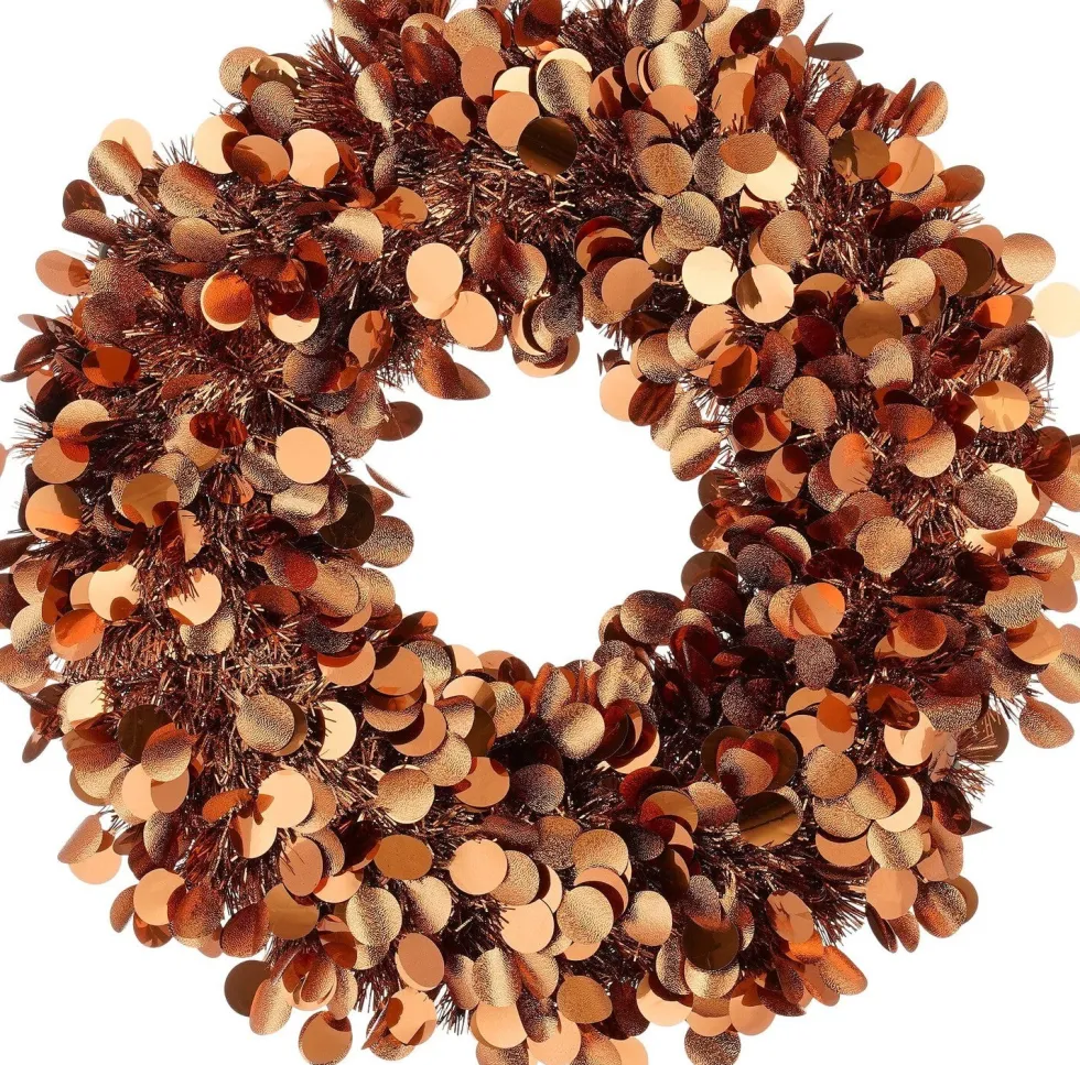 Mica Decorations kerstkrans bruin D 46 H 3 cm