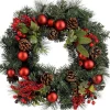 Mica Decorations kerstkrans Cara bessen rood D 50 H 12 cm