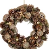 Mica Decorations kerstkrans Brant brons dennenappels D 45 H 9 cm