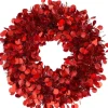 Mica Decorations kerstkrans rood D 46 H 3 cm