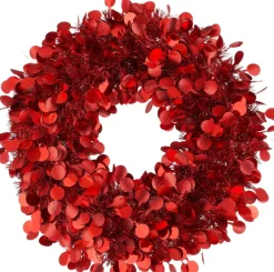 Mica Decorations kerstkrans rood D 46 H 3 cm