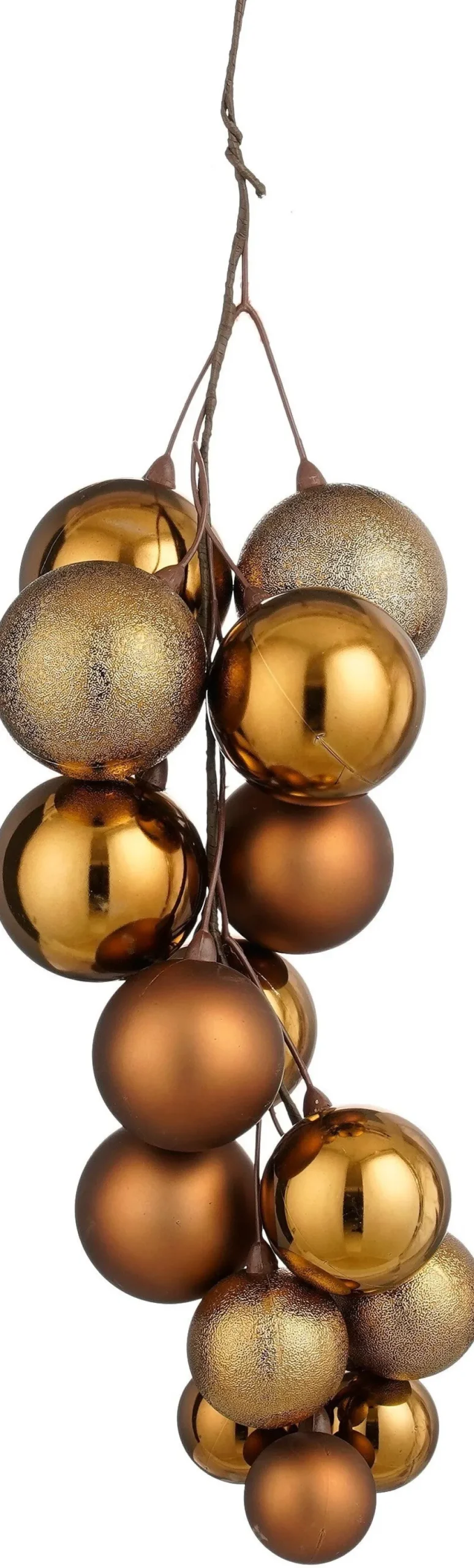 Mica Decorations kerst ornament bundel bruin 16 x 16 x 46 cm