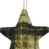 Mica Decorations kerst ornament ster groen D 19 H 5 cm