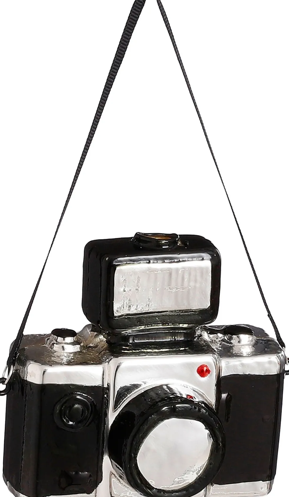 Mica Decorations kerst ornament camera zwart 10 x 5 x 8,5 cm