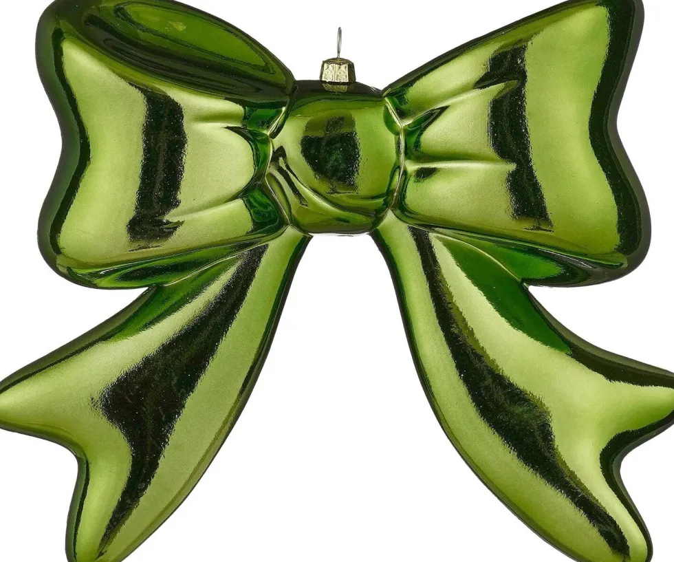 Mica Decorations kerst ornament strik groen 20 x 6 x 20 cm