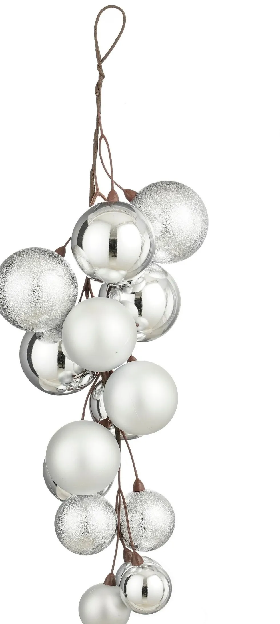 Mica Decorations kerst ornament bundel zilver 16 x 16 x 46 cm