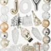 Mica Decorations kerst ornament Joy mix zilver / goud D 6 cm 26 stuks