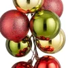 Mica Decorations kerst ornament bundel groen / rood / goud 16 x 16 x 46 cm