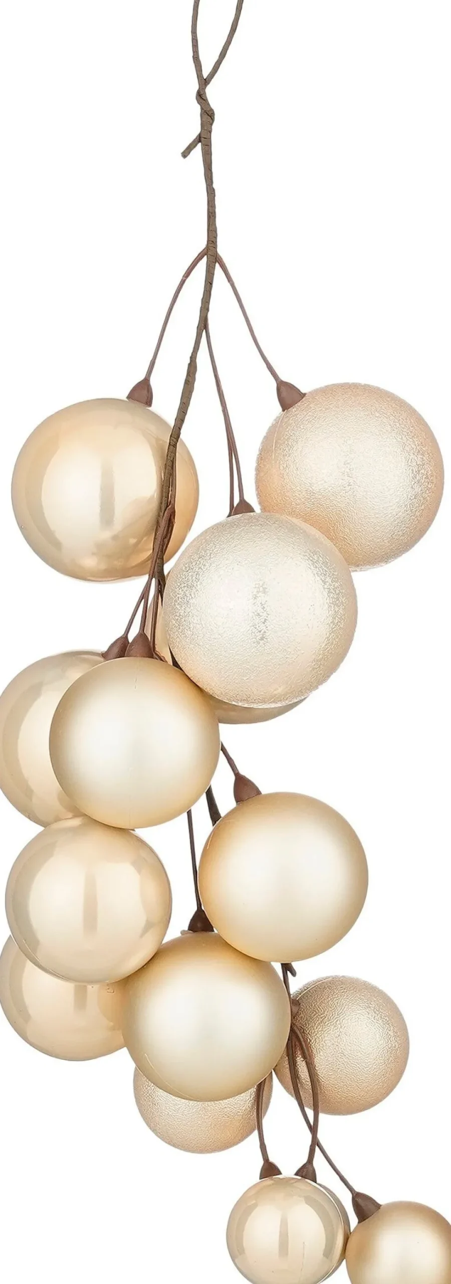 Mica Decorations kerst ornament bundel crème 16 x 16 x 46 cm
