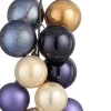 Mica Decorations kerst ornament bundel blauw / wit 16 x 16 x 46 cm