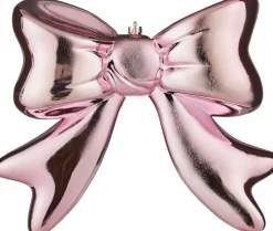 Mica Decorations kerst ornament strik roze 40 x 11,5 x 40 cm