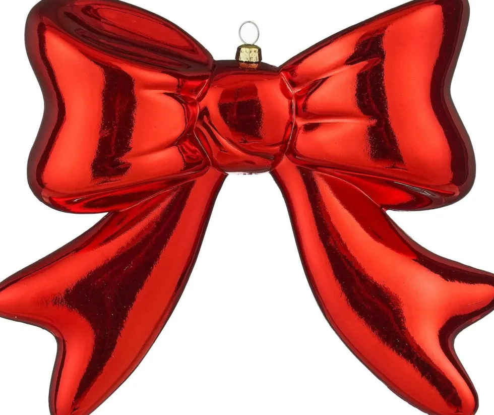 Mica Decorations kerst ornament strik rood 20 x 6 x 20 cm