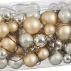 Mica Decorations kerstslinger ballen crème 1,8 m