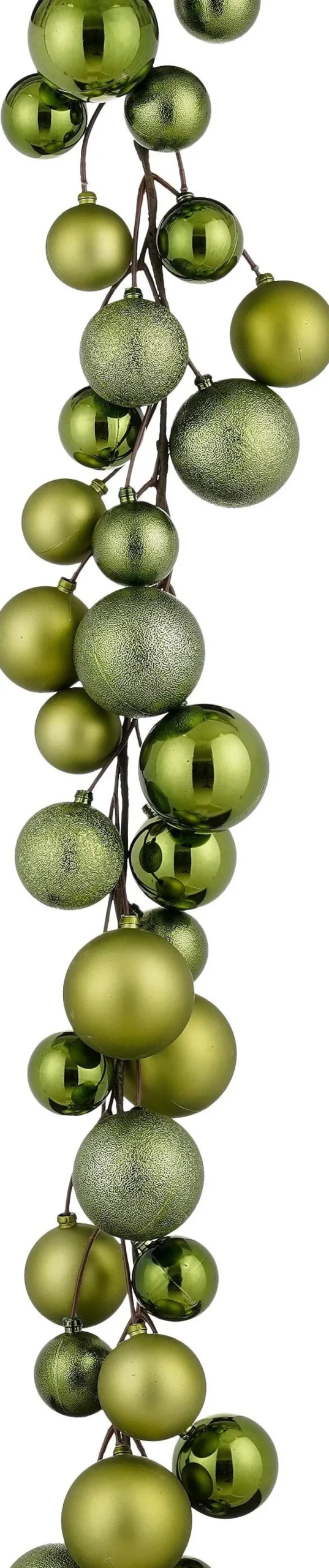 Mica Decorations kerstslinger ballen groen 1,8 m
