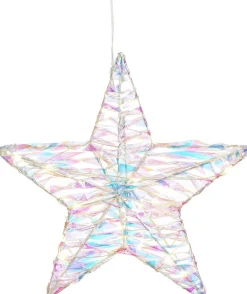 Mica Decorations kerstster iriserend 30 x 7 x 30 cm