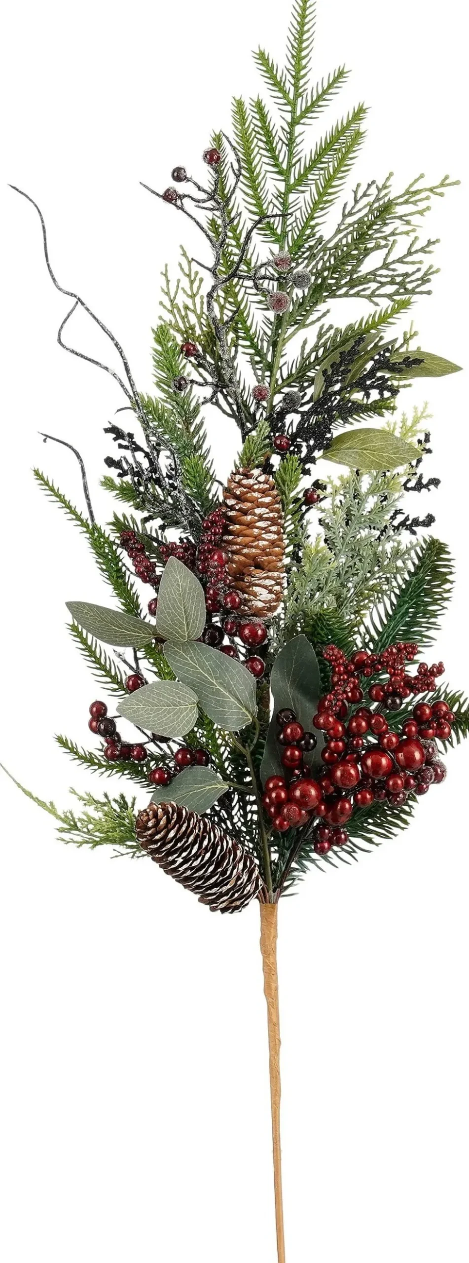 Mica Decorations kersttak Bodi bessen bordeaux 73 cm