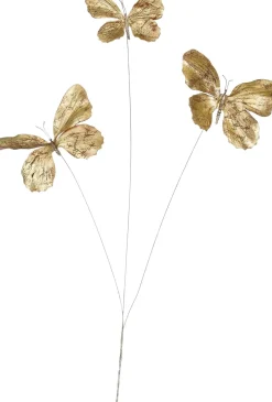Mica Decorations kersttak Butterfly goud 73 cm