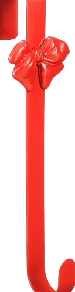 Mica Decorations kranshouder strik rood 9,5 x 10 x 38