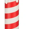 Mica Decorations led stompkaars rood / wit 6,5 x 5,5 x 15,5 cm